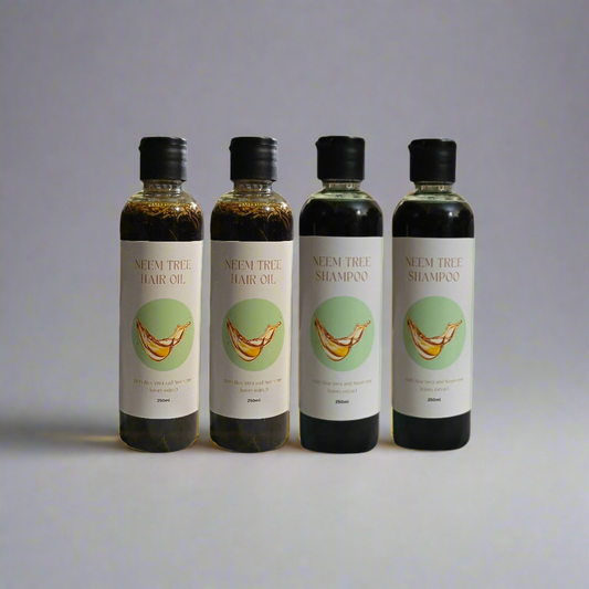 2 Bottles Herbal Hair Oil + 2 Bottles Sulphate-Free Shampoo Family Pack– Anti Hair Fall + Fast Growth🔥